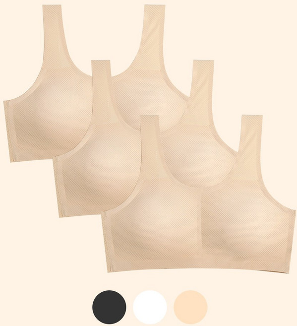 주니어심리스브라 3매세트 초등생 중학생 스포츠브라 초딩 중딩 무봉제 청소년 여중생 속옷