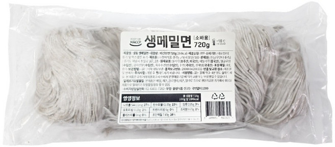 소니또 냉동 생메밀면 720g, 1개
