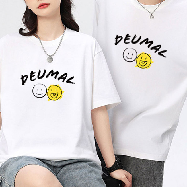 드마엘 스마엘 프린팅 남여공용 20수 순면 반팔티셔츠