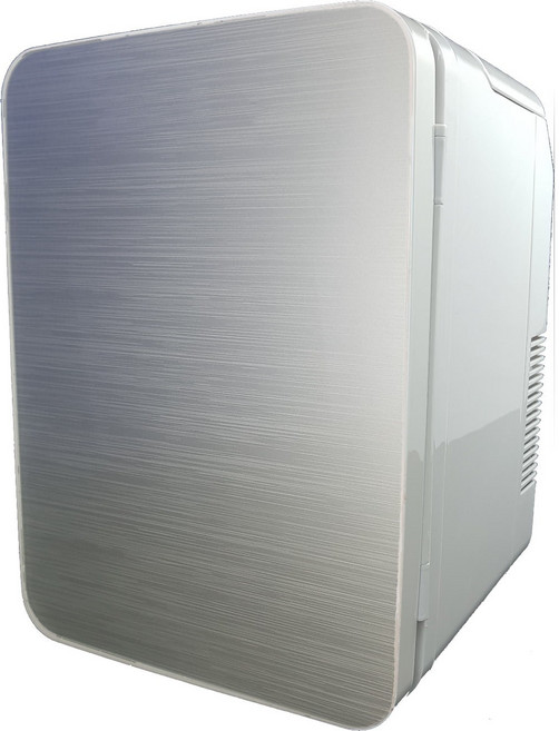 鏡面烤漆冷暖兩用手提小冰箱 (免變壓器), 銀色, 10L