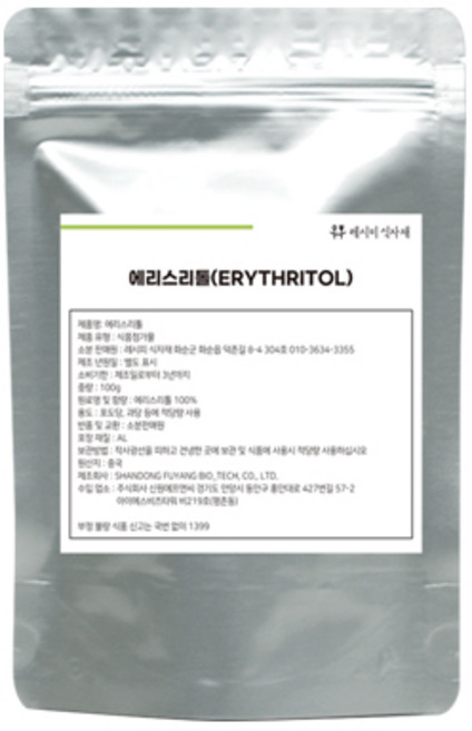 대체감미료 100% 에리스리톨 분말, 1개, 100g