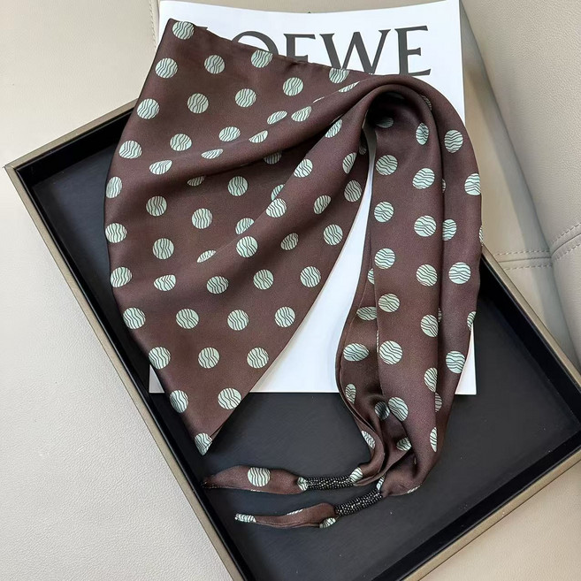 봄 여름 가을 삼각형 스카프 부드러운 새틴실크 스카프 SH1898