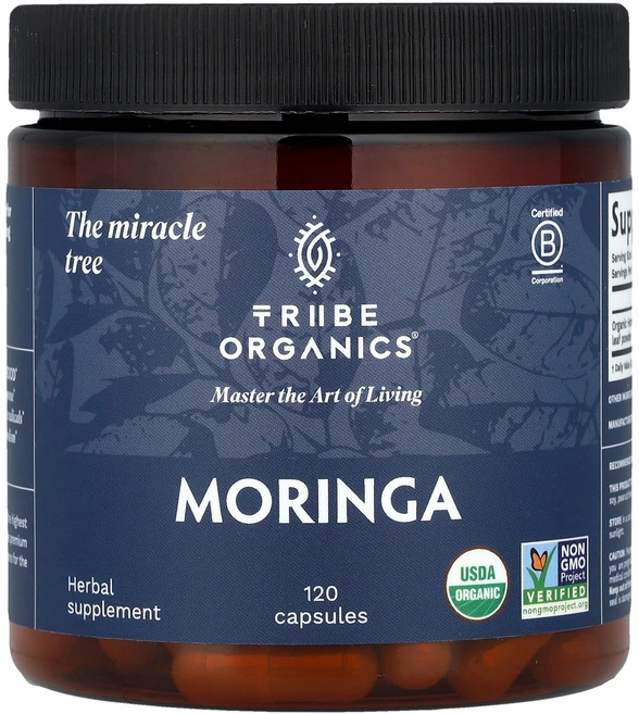 Tribe Organics 모링가 캡슐 120정(캡슐 1정당 600mg) Organics (트라이브 오가닉스), 1, 120정 - 쿠팡