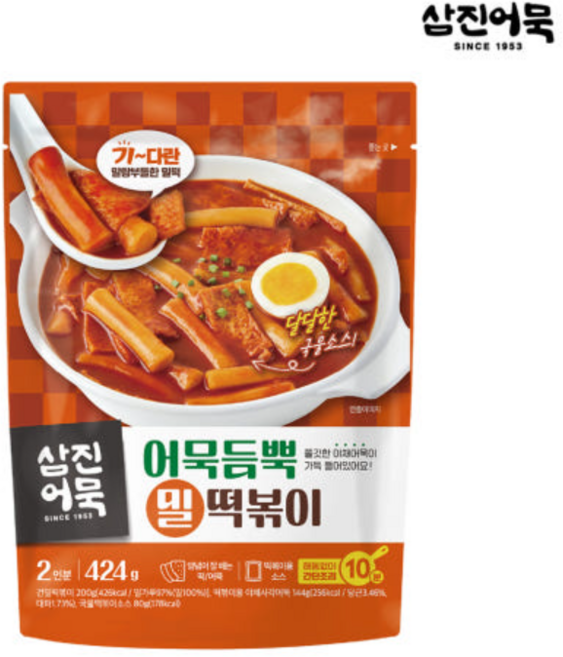 [삼진어묵] 어묵듬뿍 밀떡볶이, 424g, 1개