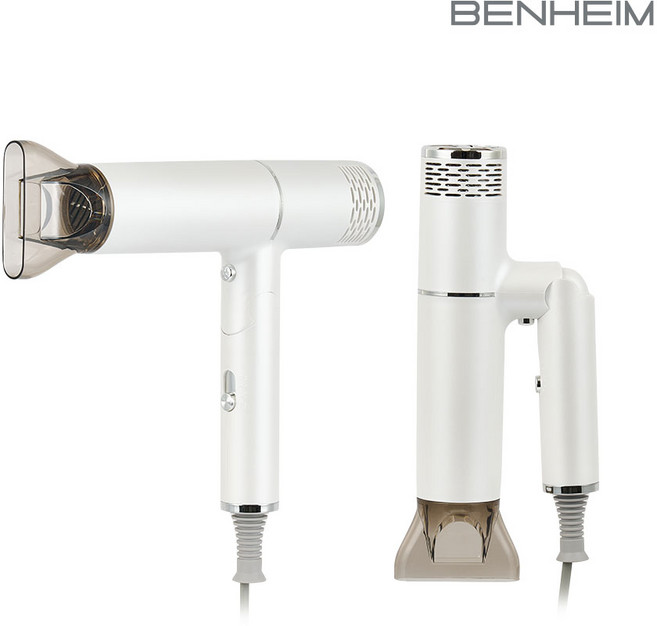 벤하임 에어젯 폴딩 드라이기 고출력 저소음 헤어드라이어 가정용 BBF001, 화이트
