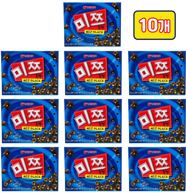 오리온 미쯔 블랙 60g x 10입, 10개