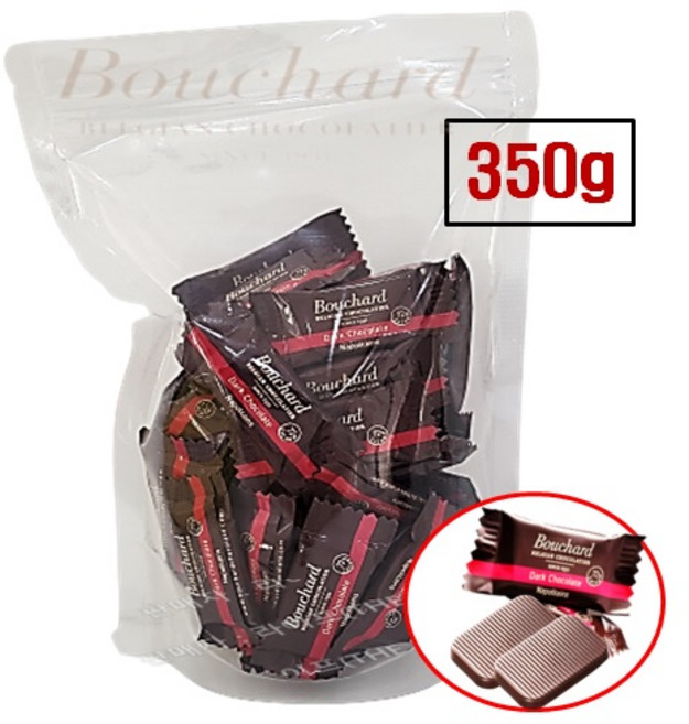 미니손거울증정] 코스트코 부샤드 나폴리탄 72% 다크초콜릿 개별포장 소분판매 옵션 350g(약55개) / 500g (약80개), 350g, 1개