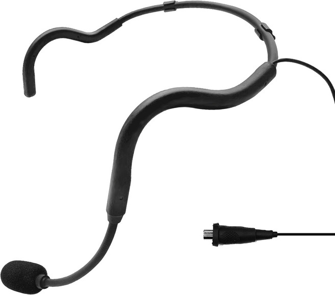 디보이스 KM-WP88D4 헬스/요가/피트니스/스포츠 강사용 방수 콘덴서 고음질 이어셋 마이크, 블랙