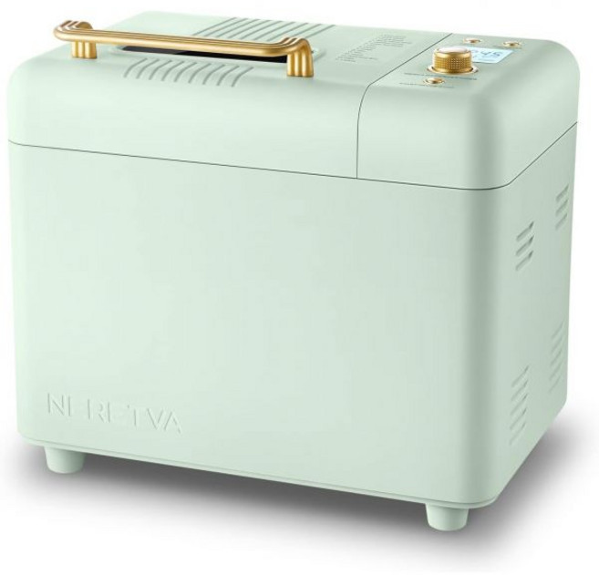 Neretva 오토 제빵기 15 in 1 2LB 글루텐 프리 Sourdough 세팅 너트 디스펜서 디지털, Mint Green