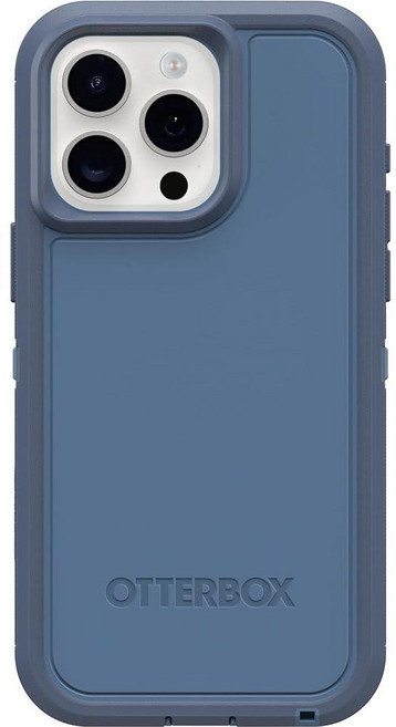 OtterBox 아이폰 15 프로 맥스 (전용) 디펜더 시리즈 XT 케이스 - 베이비 블루 진 (블루) 스크린 리스 견고함 MagSafe에 스냅 랜야드 부착