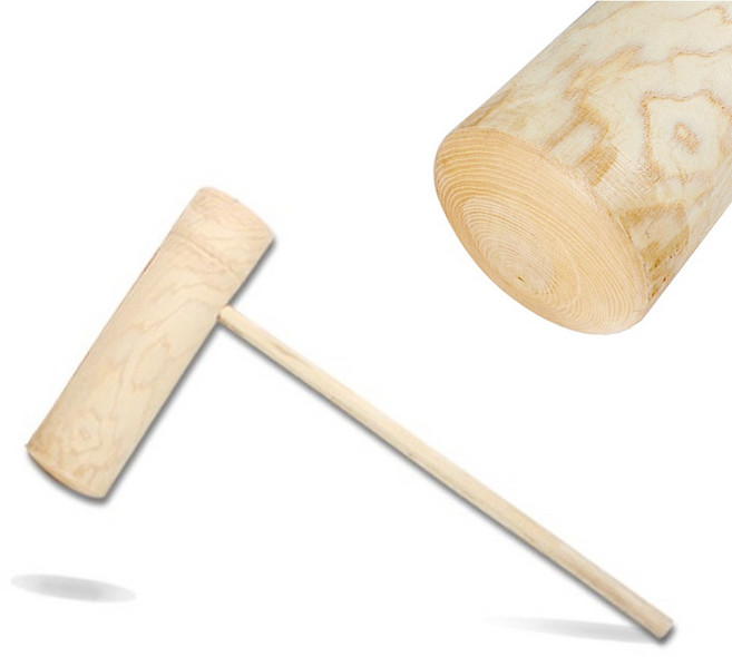 국산 원목 떡메 L ( 명절 추석 행사 떡방망이 송편 떡만들기 전통체험 민속놀이 전래놀이 떡매 대형 나무 망치 절구 한국기념품 )