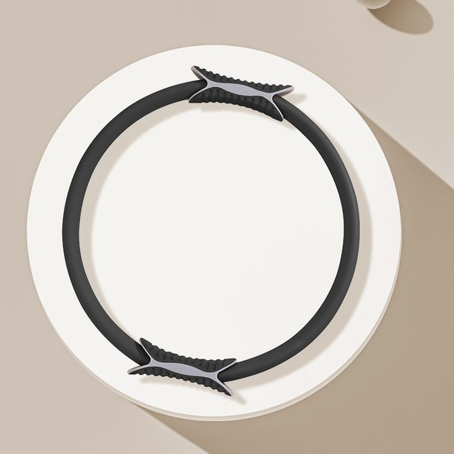 盆底肌訓練 開肩美背 塑形普拉提圈 瑜伽環 魔力圈 運動健身, 黑色, 1個