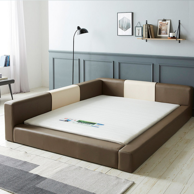 엘도라도 패밀리침대 세트 LK 라지킹 매트리스+깔판포함, LK(라지킹)+독립매트+PE폼깔판, 아이보리(투톤), 가드형(양쪽가드형)