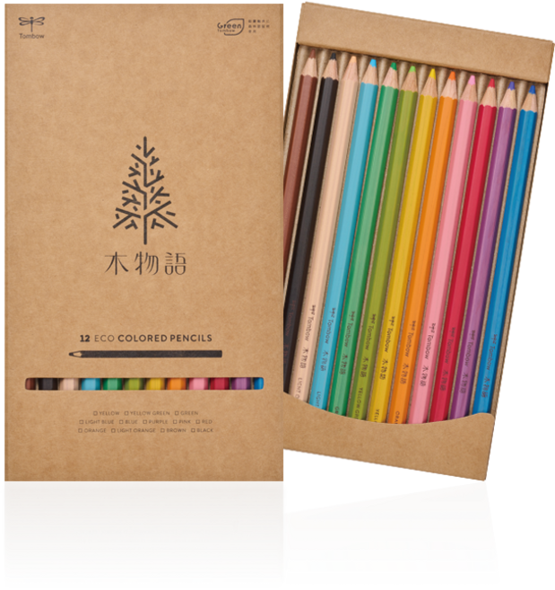 Tombow 木物語 12色環保彩色鉛筆, 1個, 12個