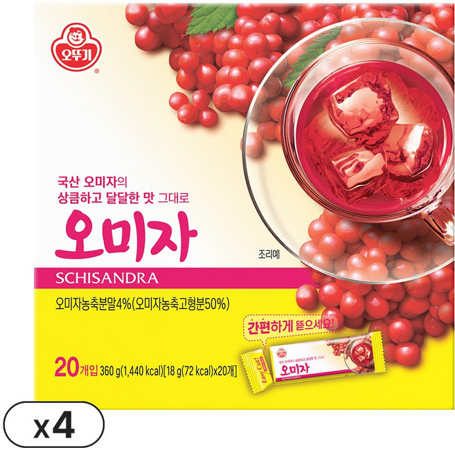 오뚜기 오미자(20T) 360g 4개