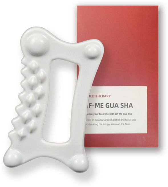 베리버터 셀프 도자기 괄사 마사지, 화이트, 1개