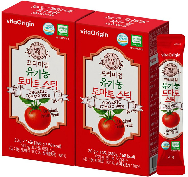 비타오리진 유기농 토마토스틱, 2박스, 280g