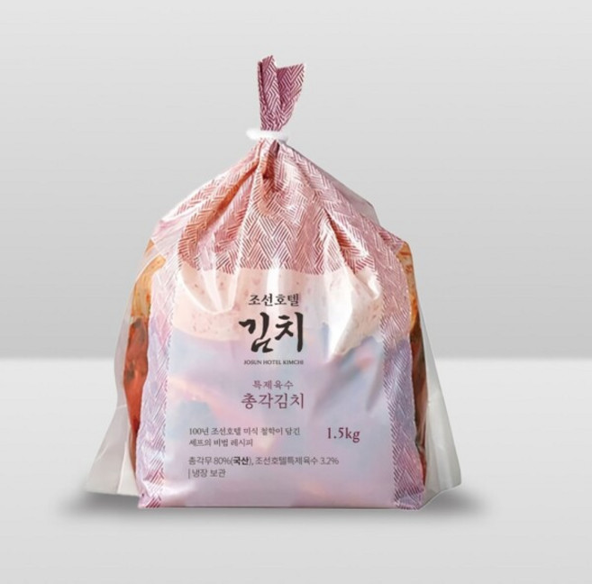 [신세계푸드] [조선호텔김치] 조선호텔 특제육수 총각김치 3kg(1.5kg X 2팩), 3kg, 1세트
