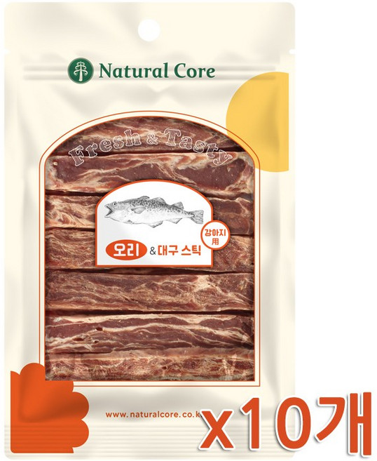 네츄럴코어 대구 스틱 강아지간식, 90g, 10개