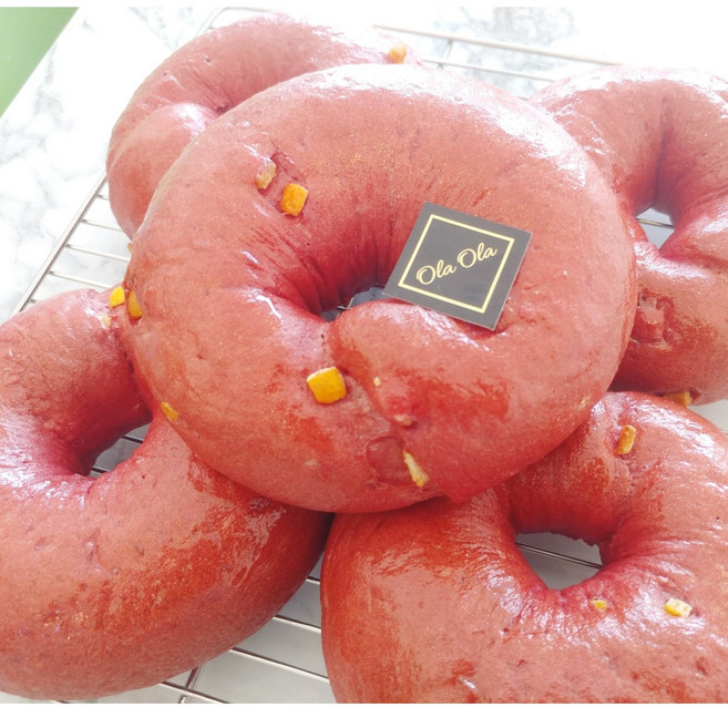 [쌀빵 오라오라] No밀가루/갓 구워 오후발송-익일배송/ 오렌지 홍국쌀 쌀베이글 1팩(6개입), 6개