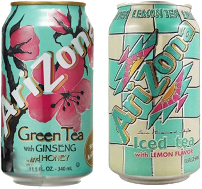 아리조나 녹차 340mlx12캔+아리조나 아이스티 340mlx12캔, 24개, 340ml