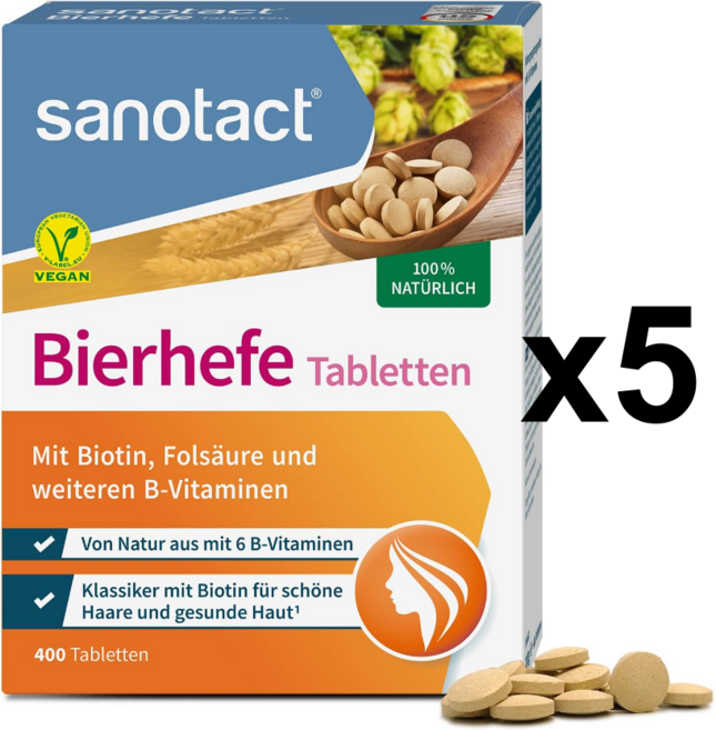 자노탁트 맥주 효모 400캡슐X5팩, 400정, 5개