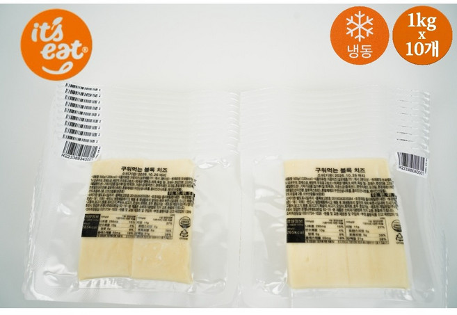제일유업 잇츠잇 구워먹는 블럭치즈 (500g X 2ea) 1kg X 10ea = 1BOX 원하는 크기대로 잘라먹을수 있는 구워먹는치즈 대량구매할인 팩케이지, 1박스, 10kg