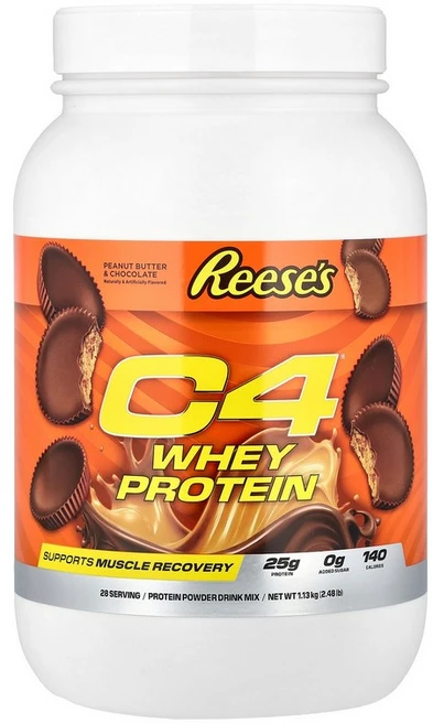 C4 / Cellucor C4® 유청 단백질 Rease's 땅콩 버터 및 초콜릿 맛 1.13kg(2.48lb) Cellucor (C4 셀루코어), 1124 g, 1.13kg, 1개 - 쿠팡