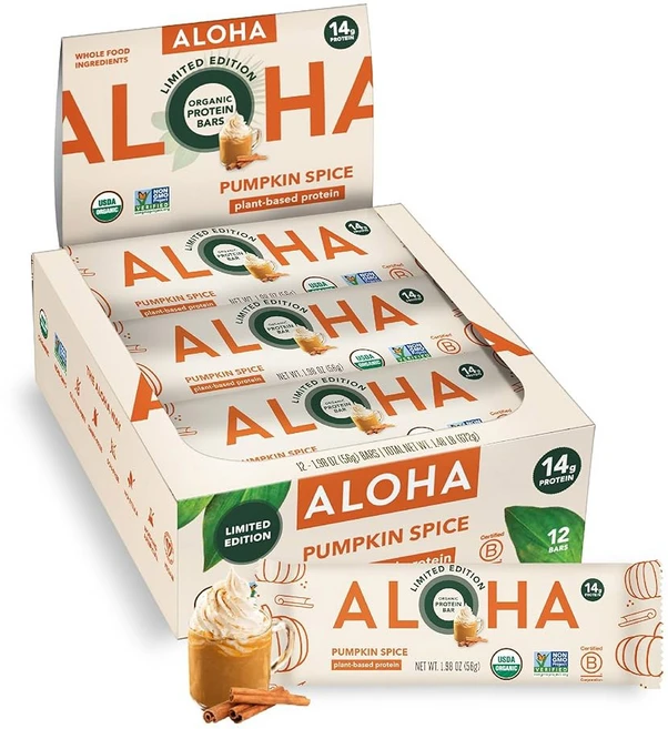 알로하 식물성 단백질 바 바나나 빵 초콜릿 칩 12 카운트 19온스 비건 스낵 저설탕 글루텐 프리 저탄수화물 팔레오 비GMO 스테비아 설탕 알코올 없음 - 쿠팡