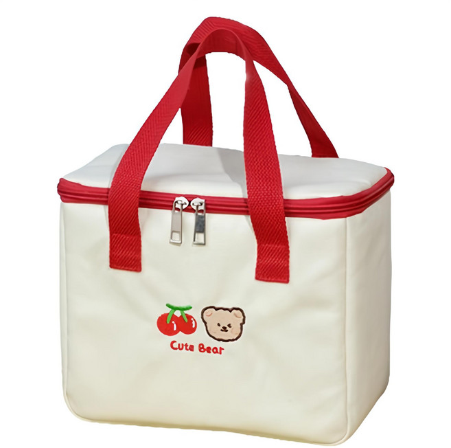 마켓피오 야외 휴대용 베어 도시락 보냉백, 타입2, 1개