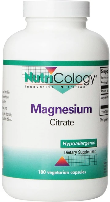 Nutricology 마그네슘 시트레이트 베지테리안 캡슐, 180개입, 1개, 180정 - 쿠팡