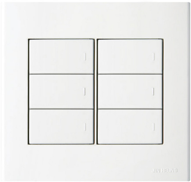 진흥 2개용 캡형 6구 스위치, 1개