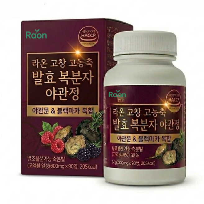 라온 고창 발효 복분자 정 야관문 블랙마카 남성 활력제 기력 보충 중년 남편 50대 60대 아빠 영양제, 1개, 180정
