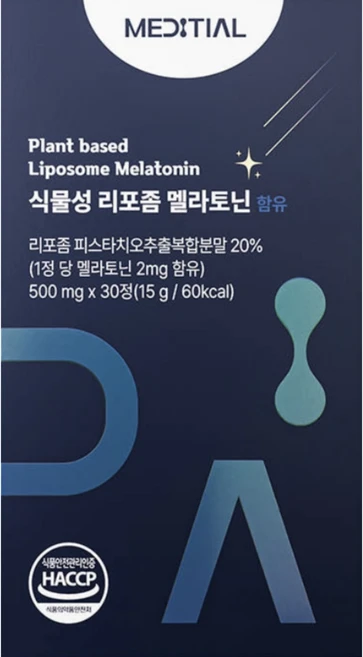 정품] 메디셜 식물성 리포좀 멜라토닌, 3개, 30정 - 쿠팡
