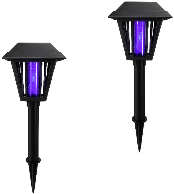 태양광 모기퇴치용 야외 캠핑 정원등 무선 해충퇴치기, 1+1