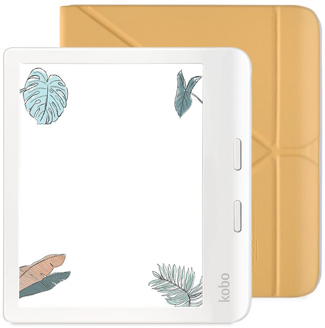 Kobo Libra Colour PRO (화이트) 슬립 커버(버터 옐로우) 세트컬러 대응쓰기, 1개