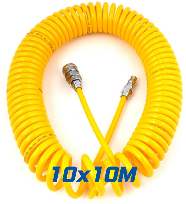 코일에어호스 10파이 X 10M 에어줄 타카호스 콤프레샤호스 에어호수 코일에어, 1개