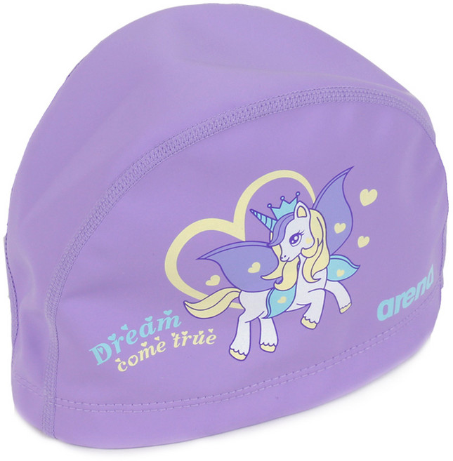 아레나 아동용 유니콘 실리콘 코팅 수영모자 수모 A5AC1AL52, 1개, 퍼플
