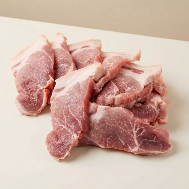 [총각네한우촌] 한돈 국내산 1+등급 앞다리살 구이용 냉장, 1개, 600g