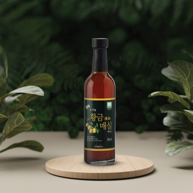 유기농 황금 매실 엑기스, 380ml, 3개