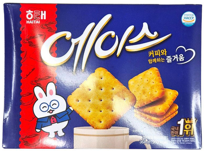 에이스 364g 대용량 해태 과자 커피 간식 사무실 티타임 비스킷, 1개