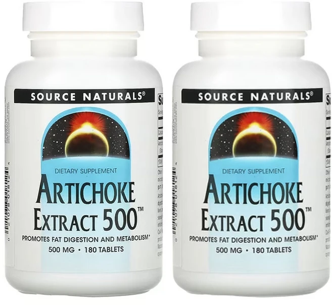 1+1 소스내츄럴스 아티초크 추출물 500mg 180정 타블렛 칼슘 허브 글루텐프리, 2팩 - 쿠팡