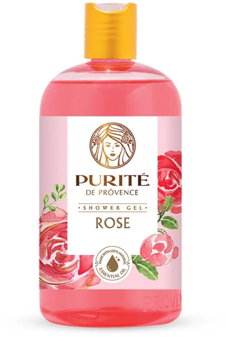 Purite 장미추출물 샤워젤 500ml 천연 플로럴 향기 바디워시, 1개 - 쿠팡