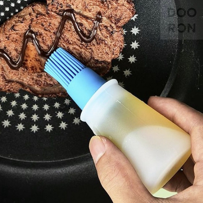 두론샵 브러시 일체형 기름통 브러쉬 기름병 바베큐, 1개