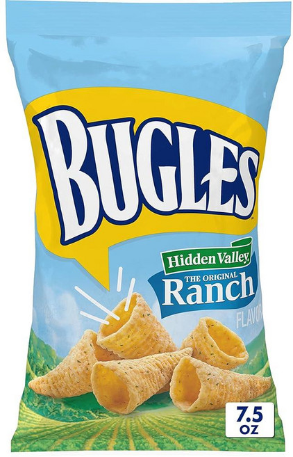 버글스 크리스피 콘 스낵 히든 밸리 랜치 맛 스낵백 212.6g7.5온스 Bugles, 버글스 크리스피 콘 스낵 히든 밸리 랜치 맛 스낵백 2, 1
