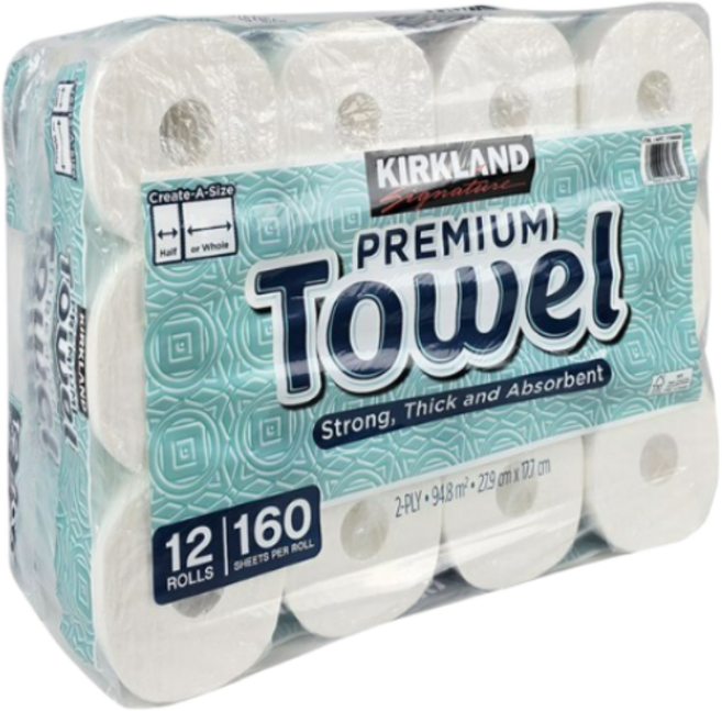 커클랜드 종이타월 160매 x 12롤 2겹 키친타올 코스트코, 6개입, 120개