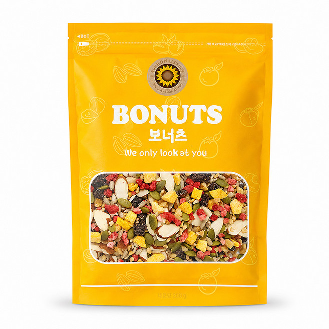 Nnature 샐러드 토핑 믹스 견과 프라임 딸기&망고, 1개, 500g