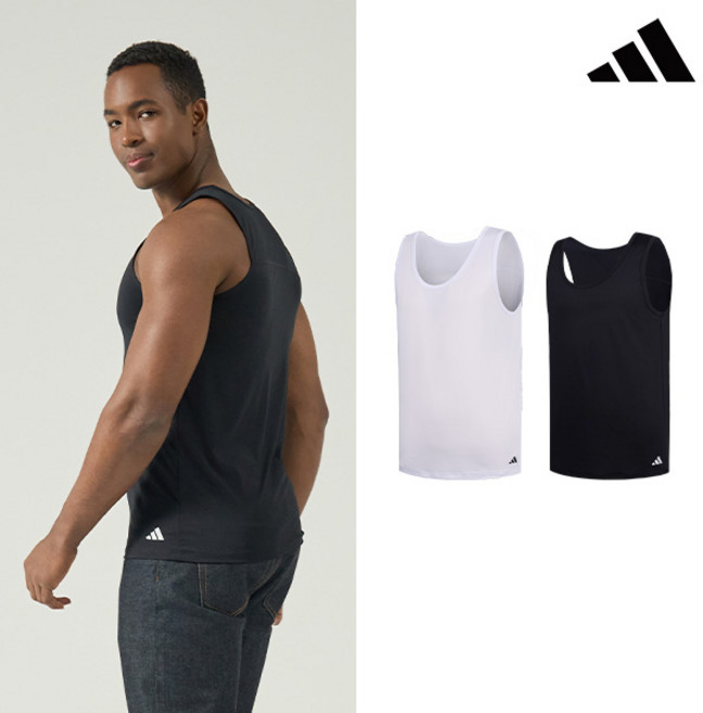 NEW 최신상 [아디다스] 남성 클라이마쿨 뉴 베이직 탱크탑 런닝 2종세트
