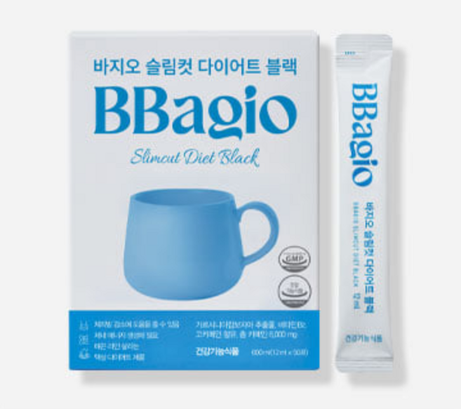 BBagio Slimcut Diet Black 藤黃果膠原咖啡 50條入 健康機能食品, 1個, 現貨｜50條