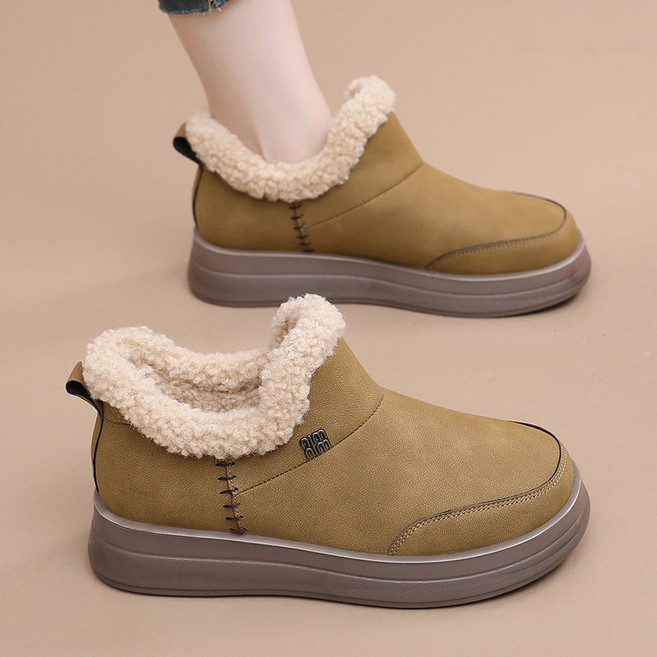 여성 겨울 솜부츠 기모 도톰 엄마 신발 미끄럼 방지 방한 부츠 편한 스노우 부츠